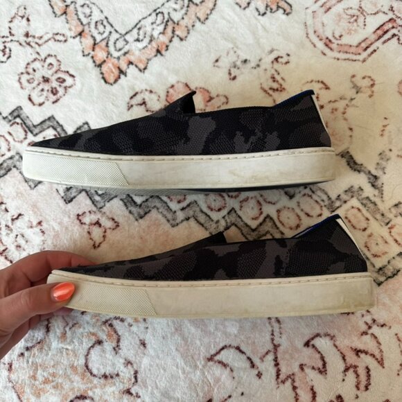 Rothy's The Original Slip On Sneaker in Grey Camo - Picture 3 of 6